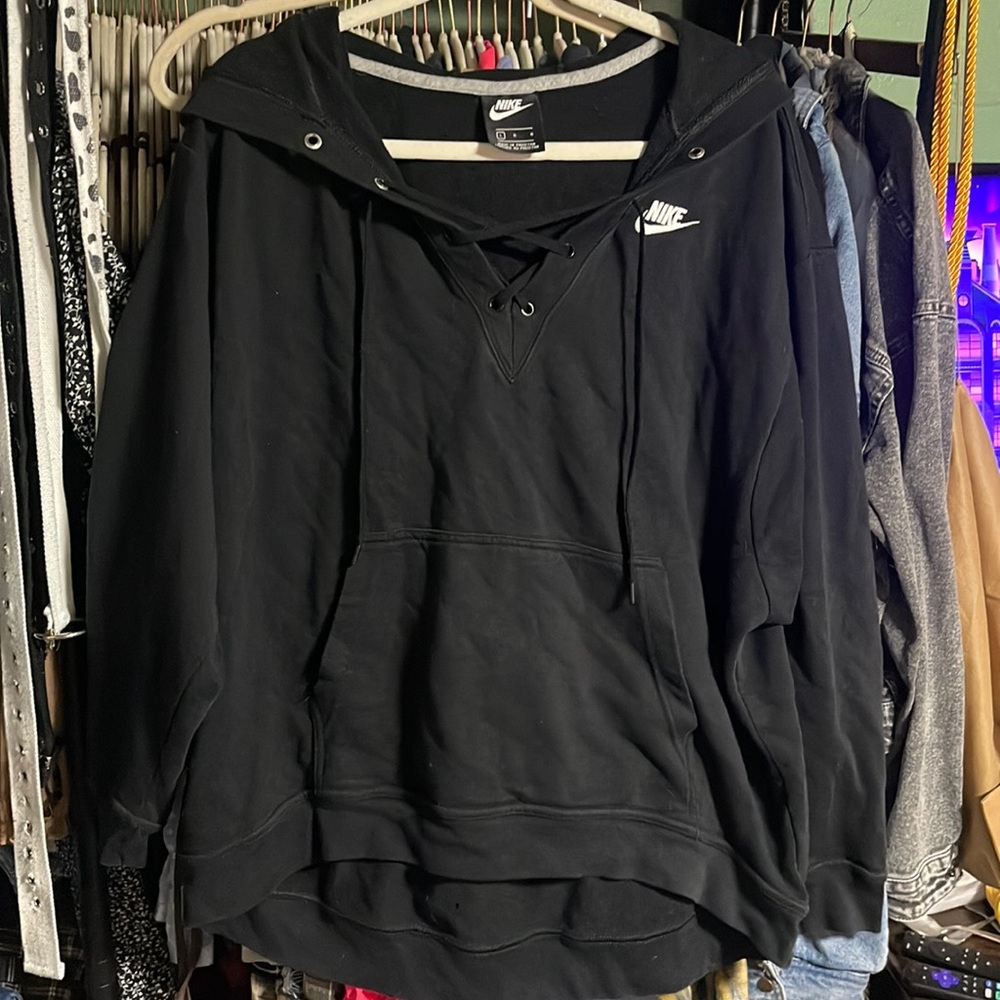 Oversized lace up Nike top